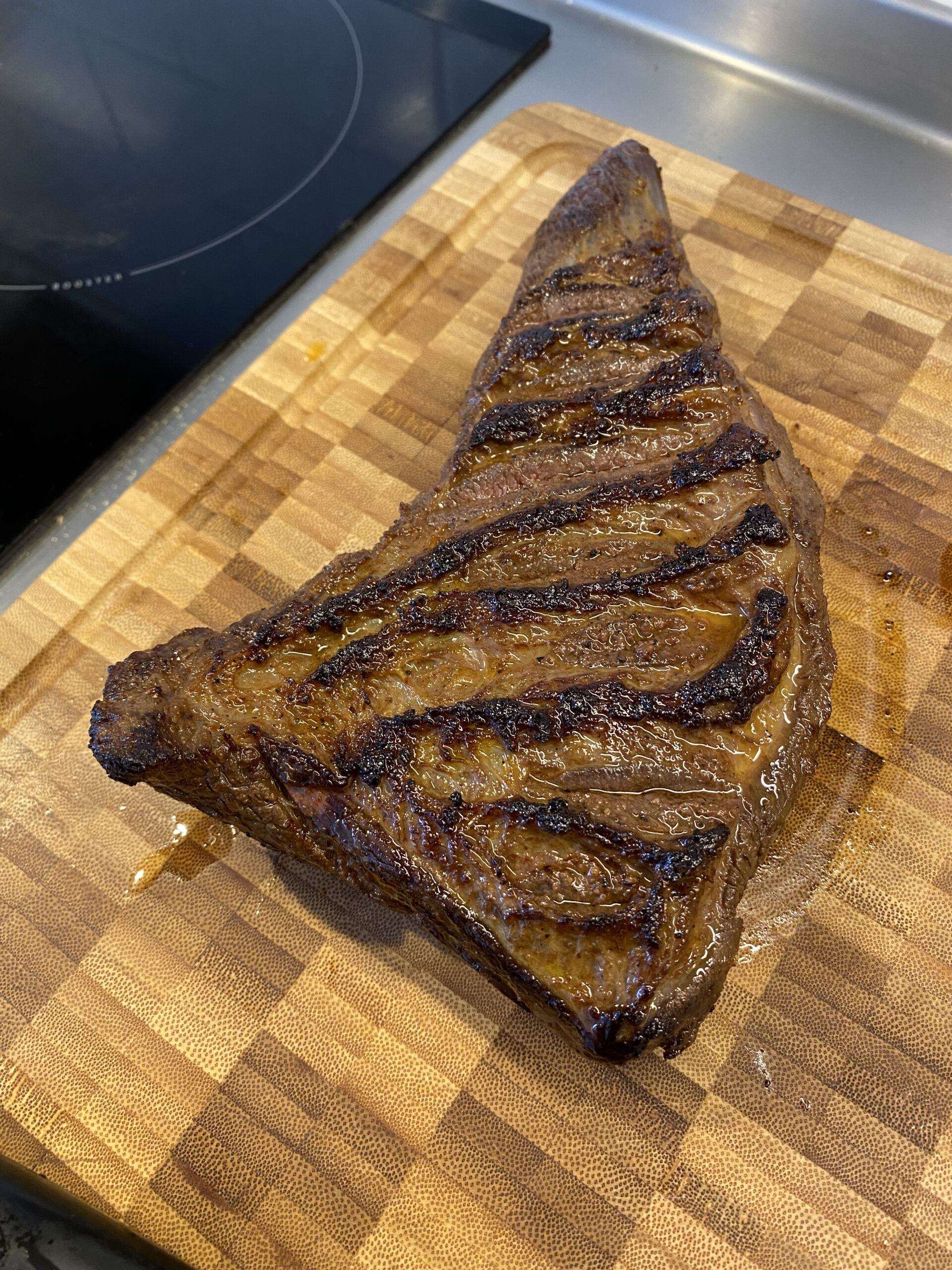 Triangelstek Sous vide-recept | 6-7 h i 54,5 gr vattenbad